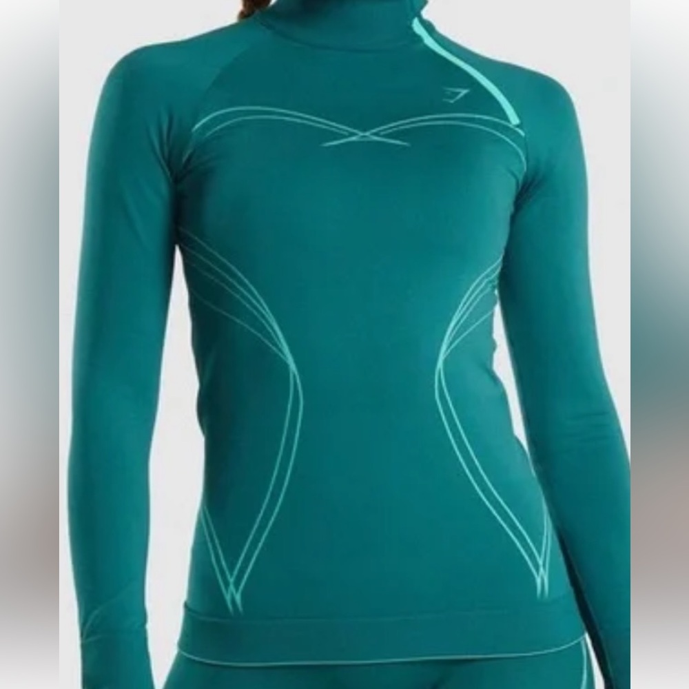 Gymshark Teal Long Sleeve Women's Top
